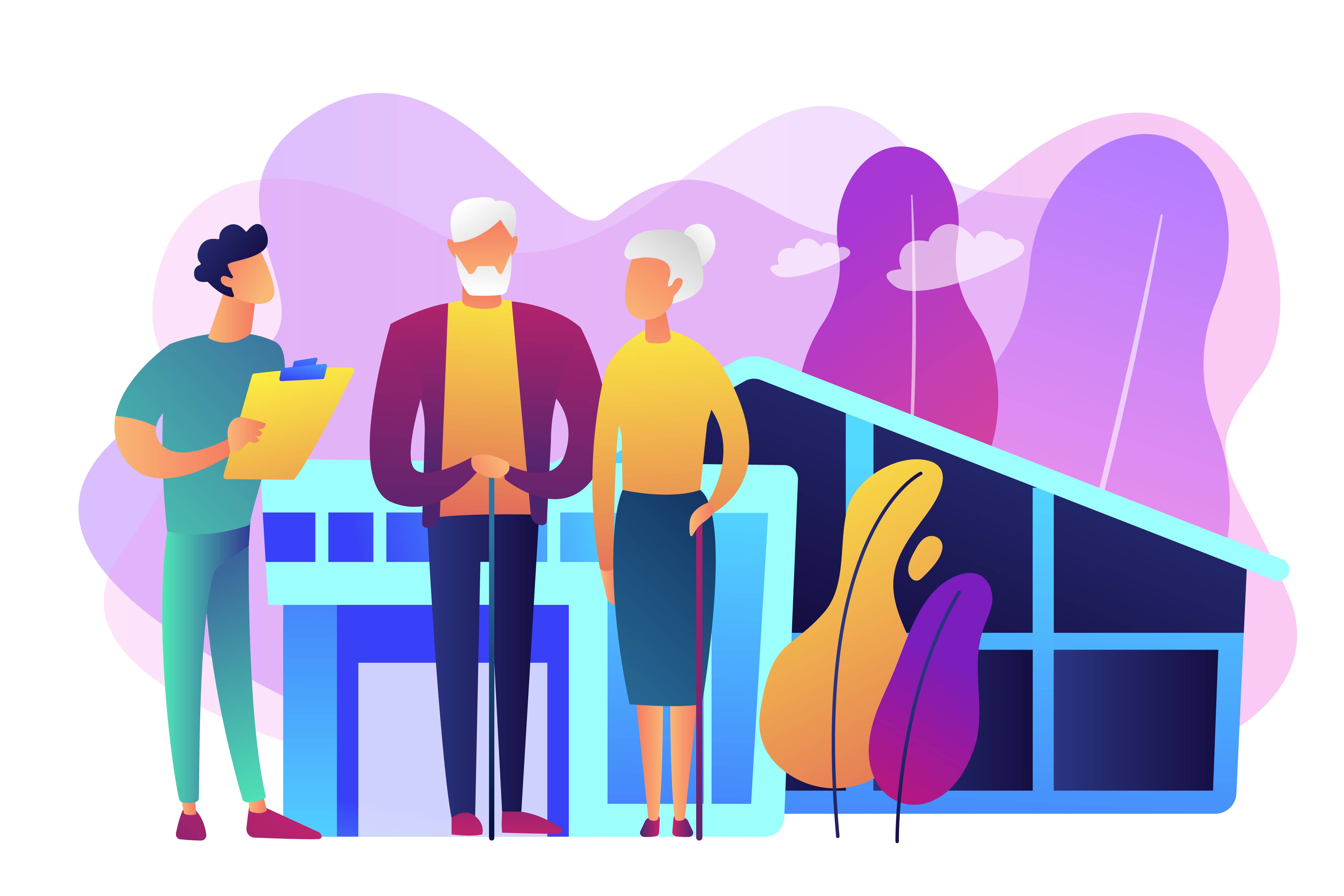 personne agées qui discutent